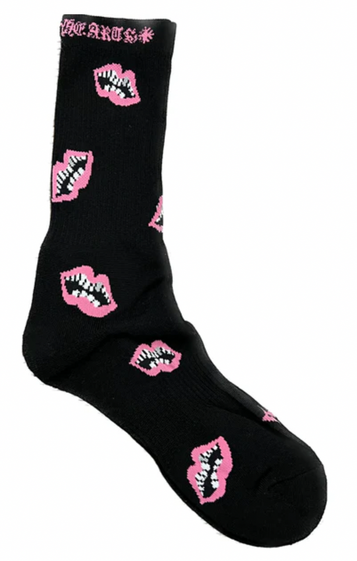 Chrome Hearts Matty Boy Pink 'Chomper' Socks