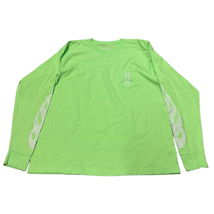 Chrome Hearts 'Neon Arm Flames' Longsleeve Tee