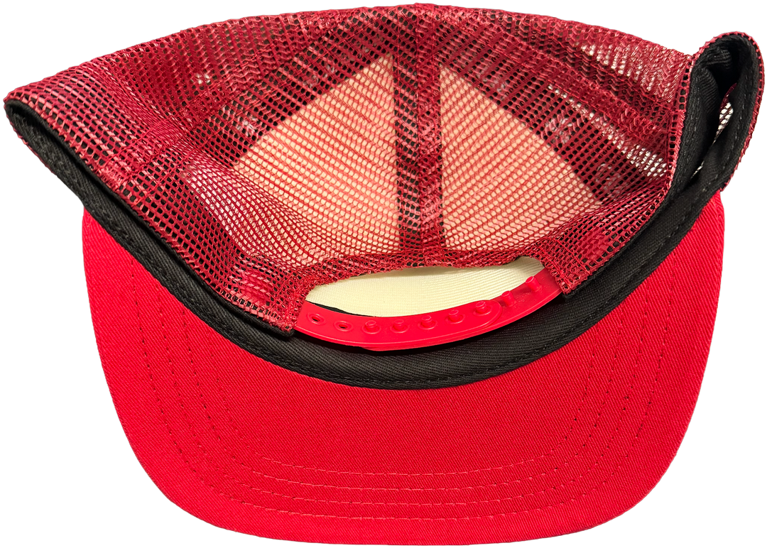 Chrome Hearts FUCK Hollywood Trucker Hat Red White