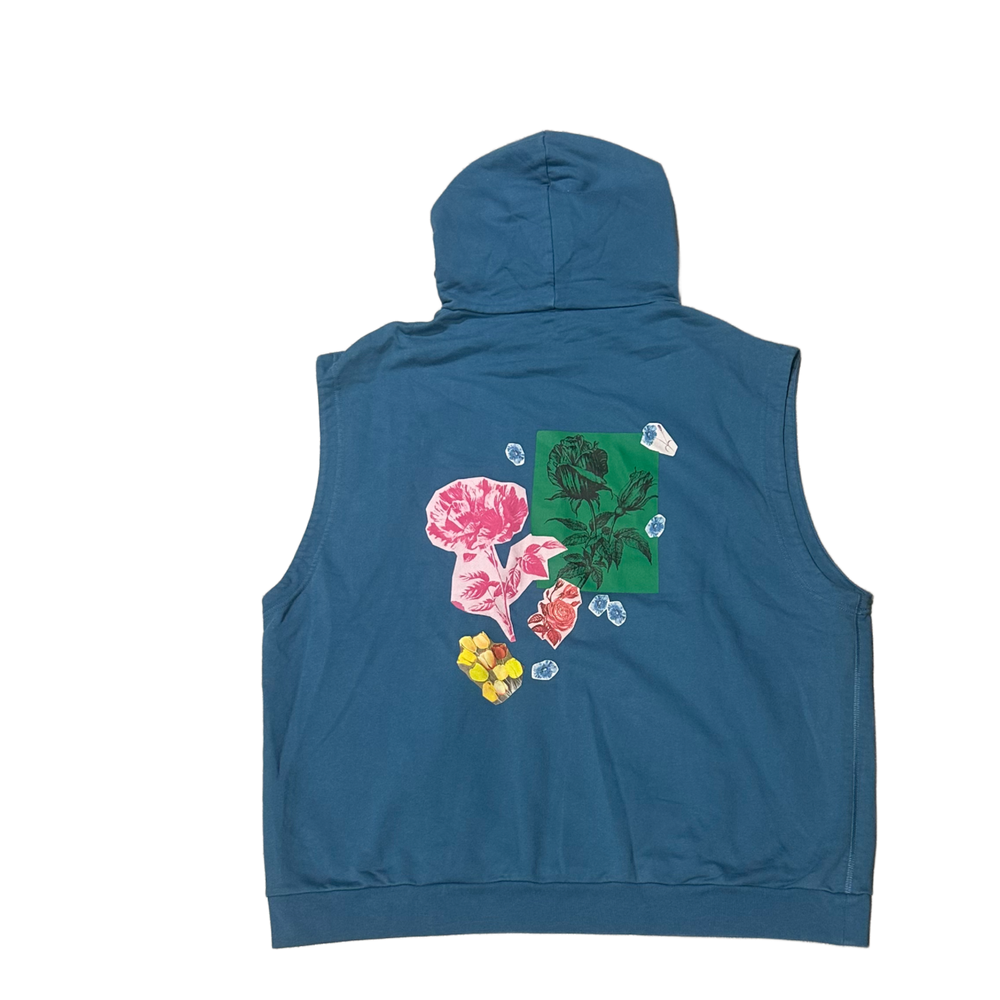Marni 'Blue' Cutoff Print Hoodie