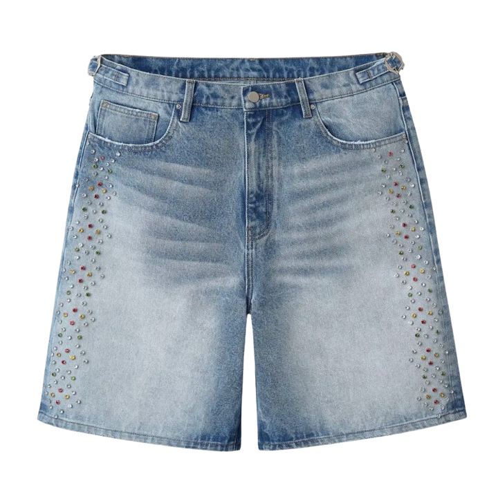 HAPPY MEMORIES DON'T DIE HMDD 'H-STAR CRYSTAL' JORT SHORTS