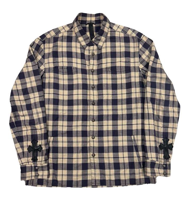 Chrome Hearts 'Purple Plaid' Tan Flannel