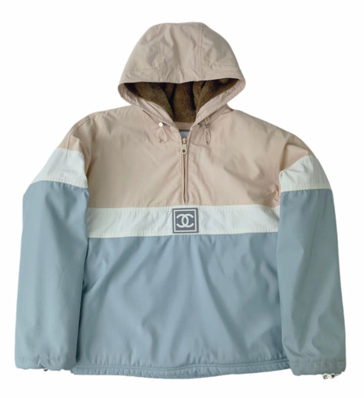 Chanel Sports Fur Lined Anorak Hoodie