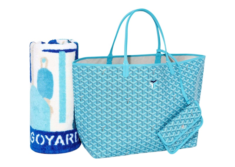 Goyard Saint Louis GM Bag and Balise Towel Turquoise