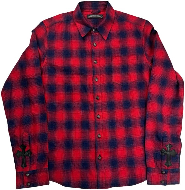 Chrome Hearts 'Red/Blue' Black Cross Patch Flannel
