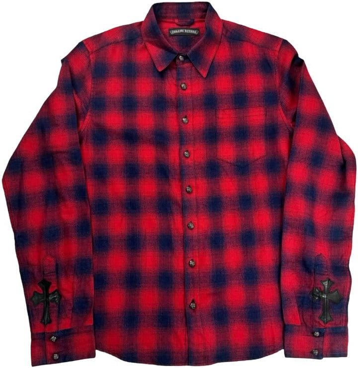 Chrome Hearts 'Red/Blue' Black Cross Patch Flannel