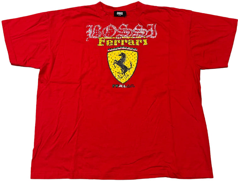 Bossi 'Ferrari Italia' RHinestone Vintage Tee