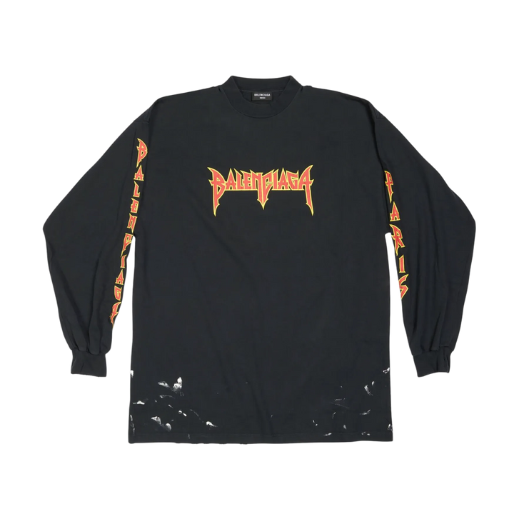 Balenciaga Metal Long Sleeve T-Shirt Oversized Black &