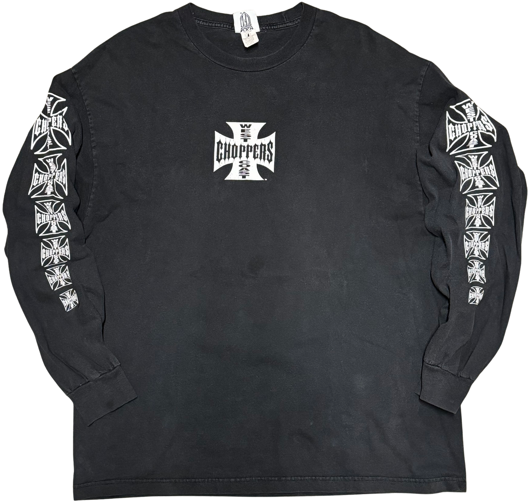 West Coast Choppers 'Classic Logo' Vintage Black Longsleeve Tee