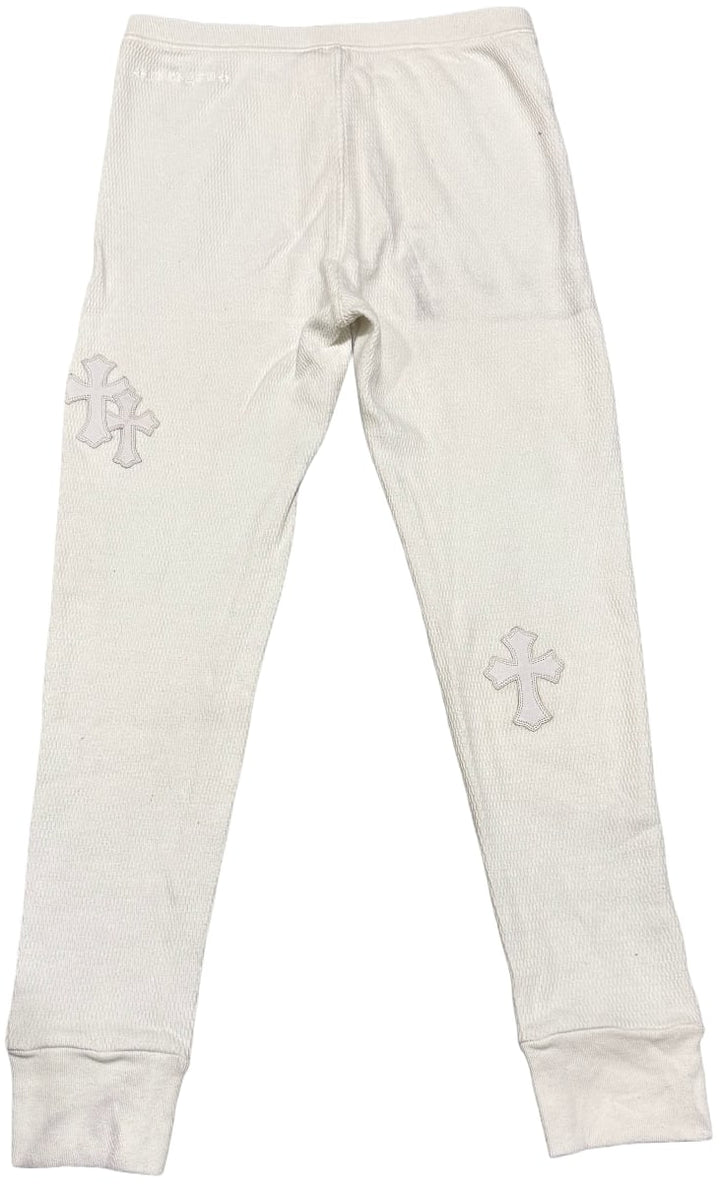 Chrome Hearts 'White' Cross Patched Thermal Long Pants