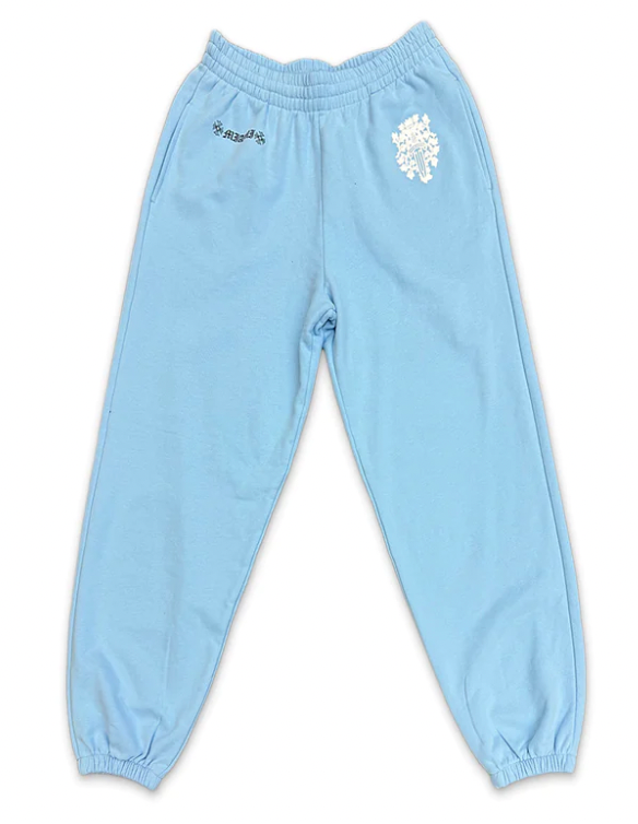 Chrome Hearts 'Vine Dagger' Baby Blue Sweatpants