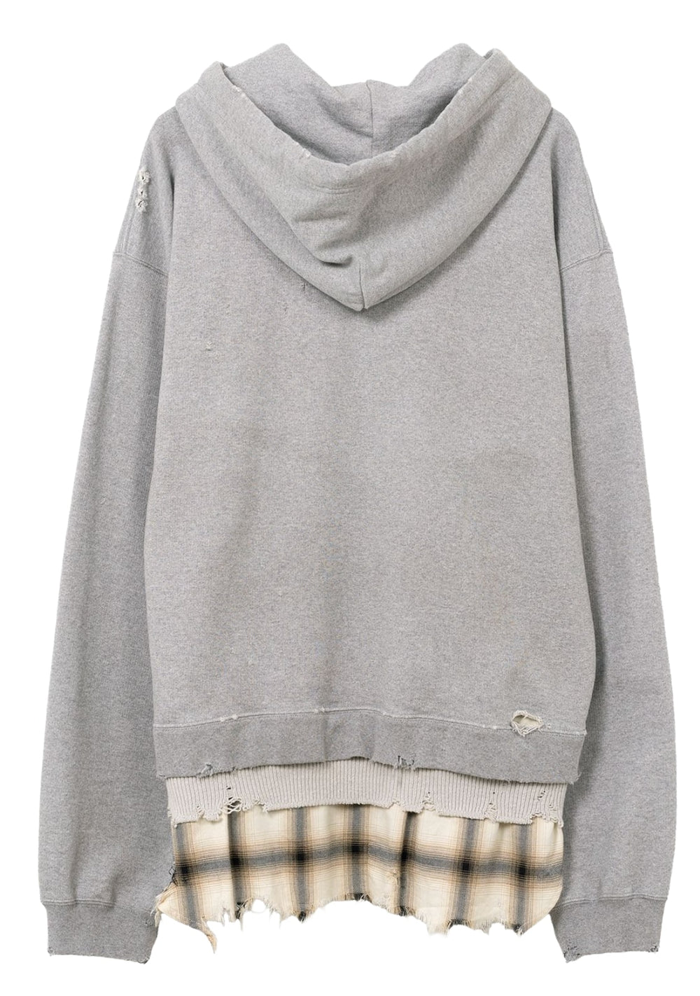 Maison Mihara Yasuhiro 'Grey' Triple Layered Half Zip Hoodie