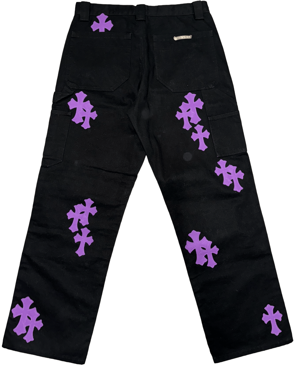 Chrome Hearts 'Purple' Cross Patch Carpenter Pants