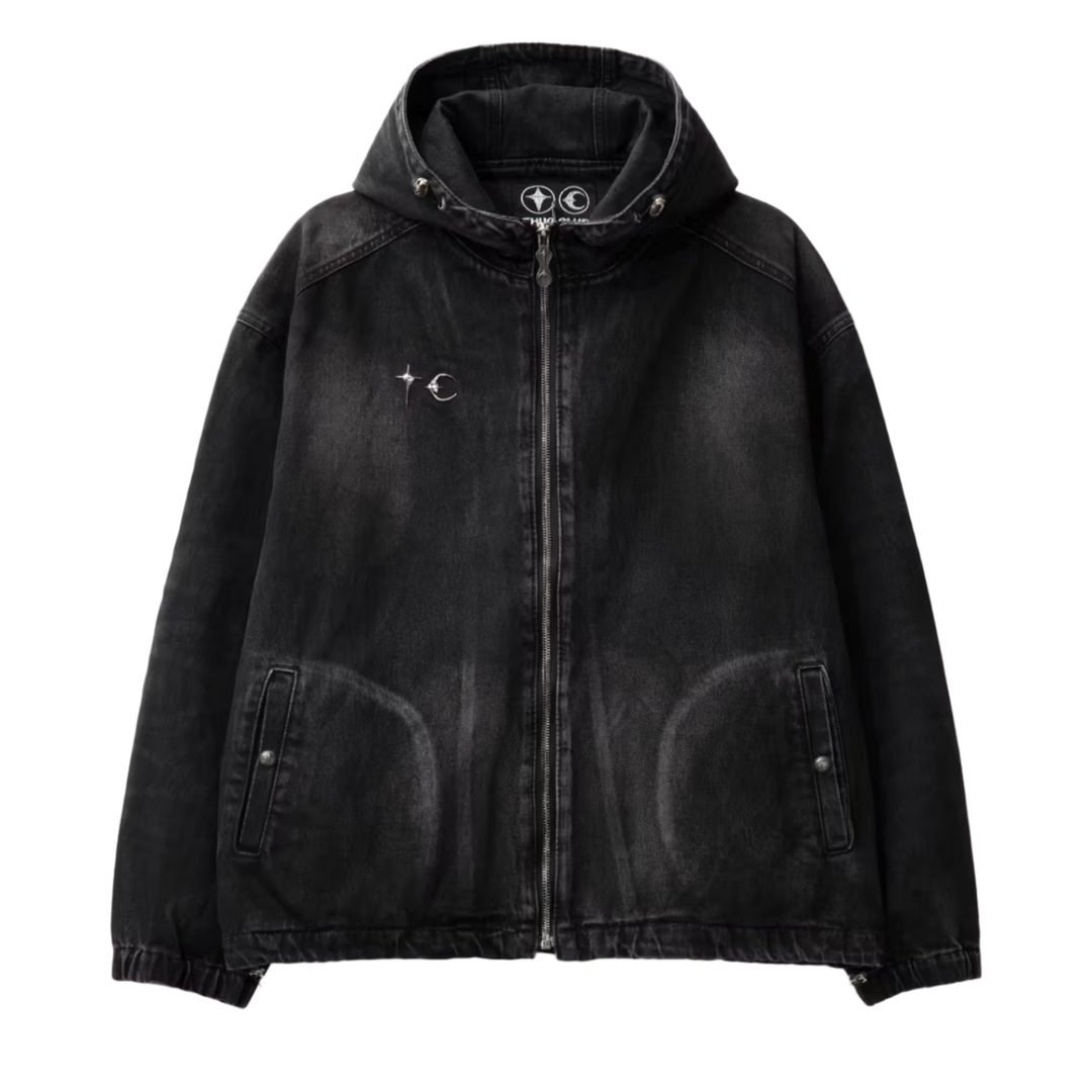 Thug Club 'Black' Denim Zip Up Jacket