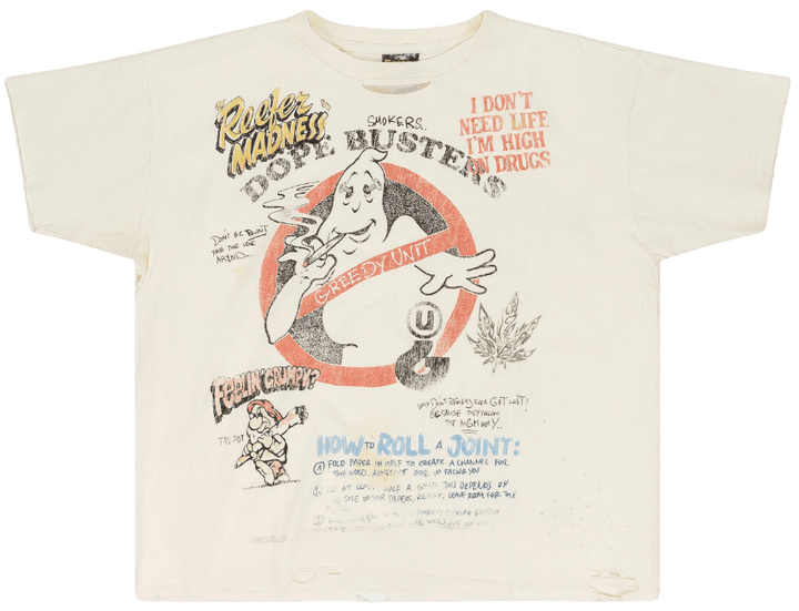 Greedy Unit 'Dope Busters' Cream T-Shirt