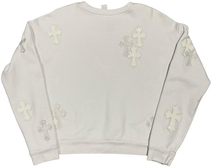 Chrome Hearts 'Triple White' Cross Patch Crewneck