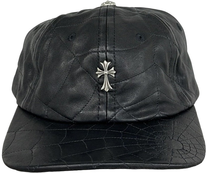 Chrome Hearts 'Spider Web' Black Leather Hat