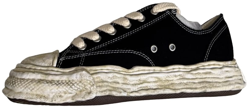 Maison Mihara Yasuhiro 'Black' Dyed Sole Leather Peterson 23 Low Sneakers