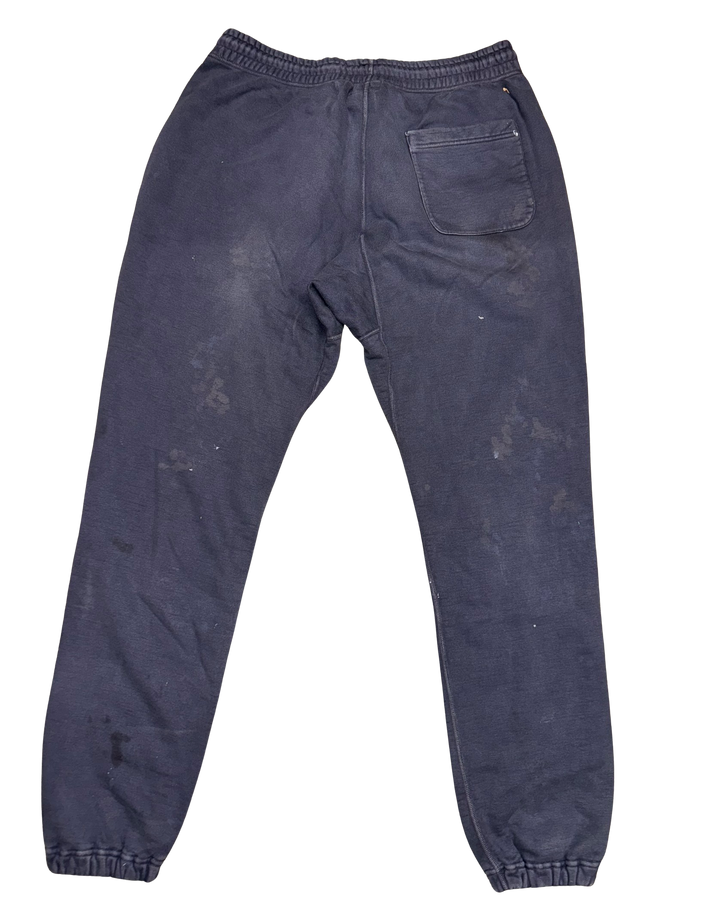 Saint Michael 'Winged' Navy Distressed Sweatpants