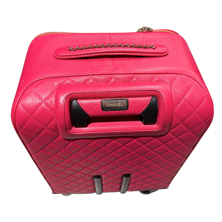 Chanel Hot Pink 'Le Boy' Rolling Suitcase
