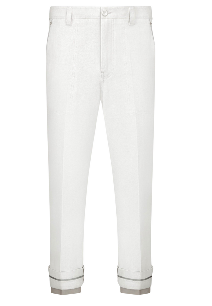 Dior 'White' Canvas Gardener Suit Pants