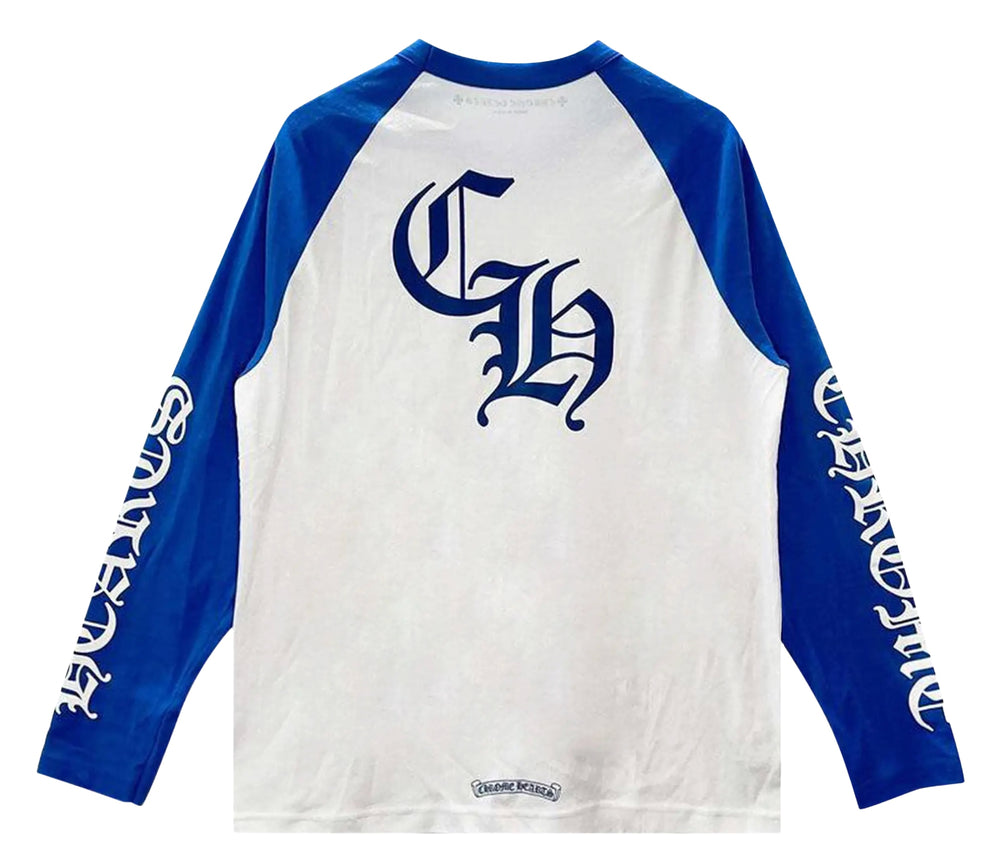 Chrome Hearts 'Blue Horseshoe' Baseball Shirt