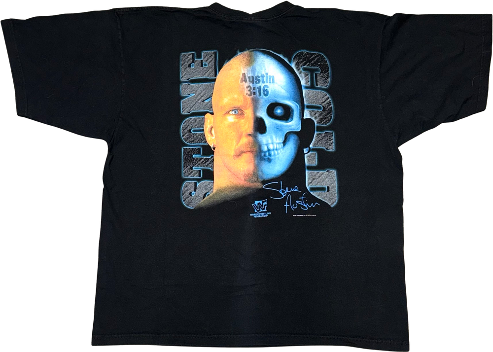 WWF 'Austin 3:16' Black Vintage Tee
