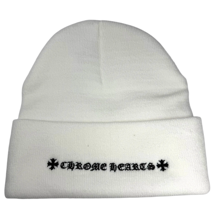 Chrome Hearts 'CH Logo' White Beanie