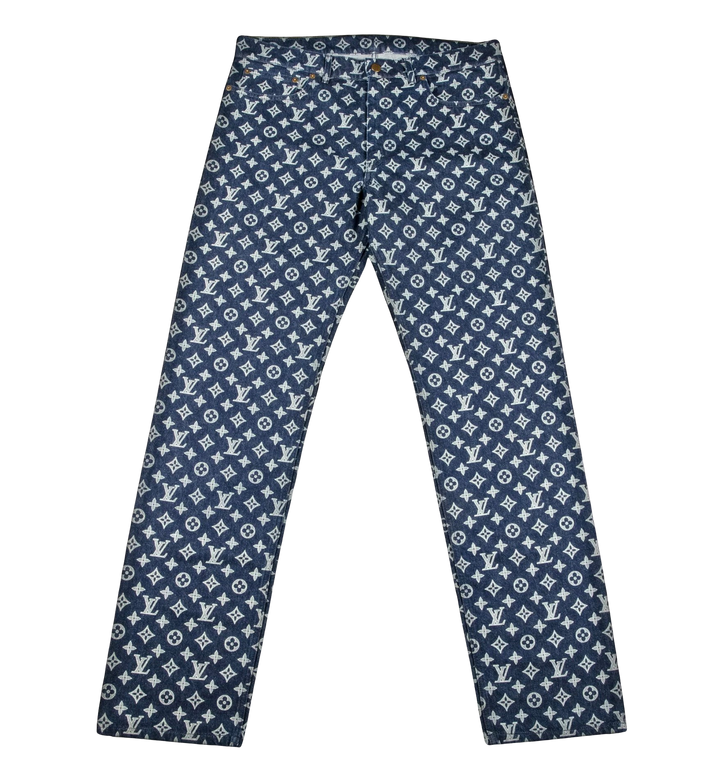 Louis Vuitton Kim Jones 'Indigo' Monogram Jeans