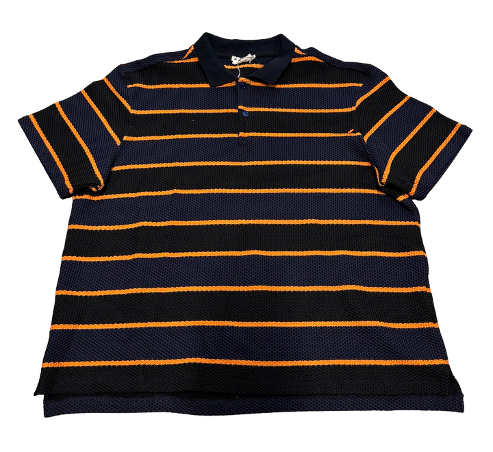 Marni 'Orange Blue Stripe' Knit Polo Shirt