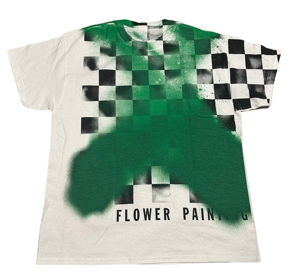 Saint Michael 'Flower Painting' Checkered White Tee