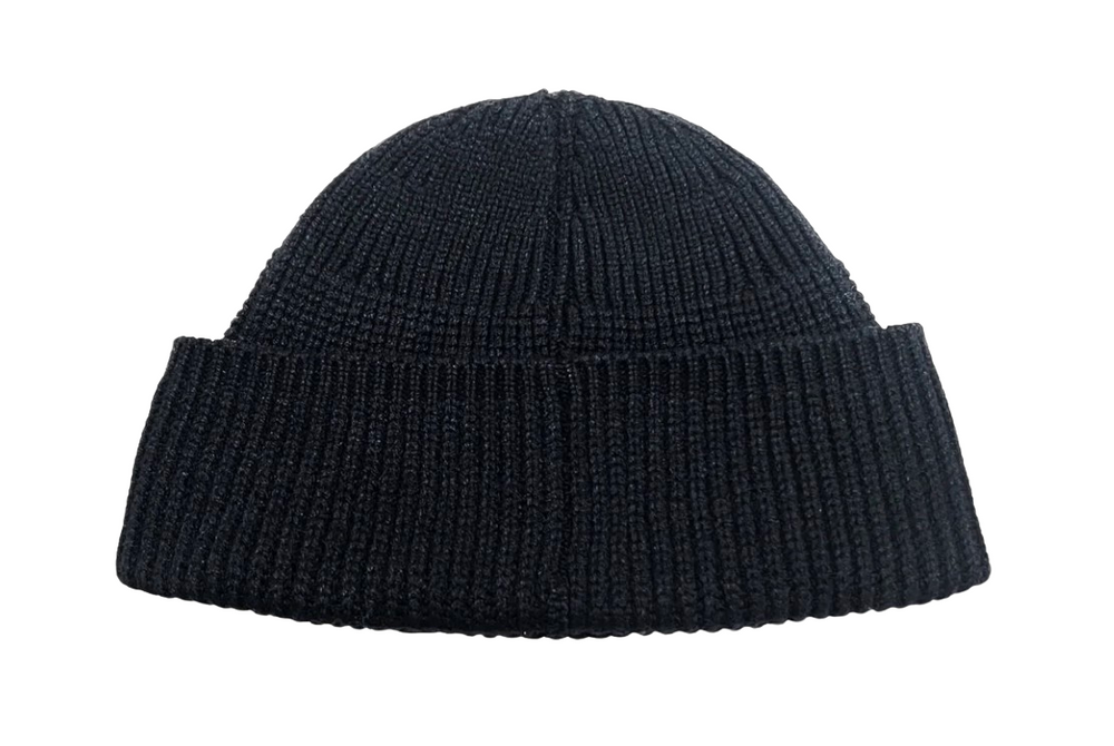 Chrome Hearts 'Leather Triple Cross Patch' with Silver Cross Cashmere Beanie
