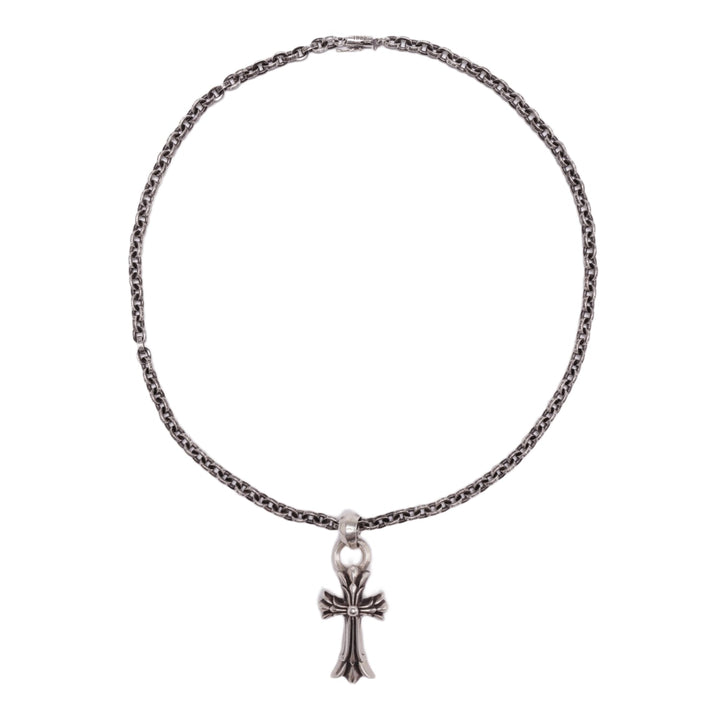 Chrome Hearts ''Double Cross Pendant' Paper Chain 20in. Necklace