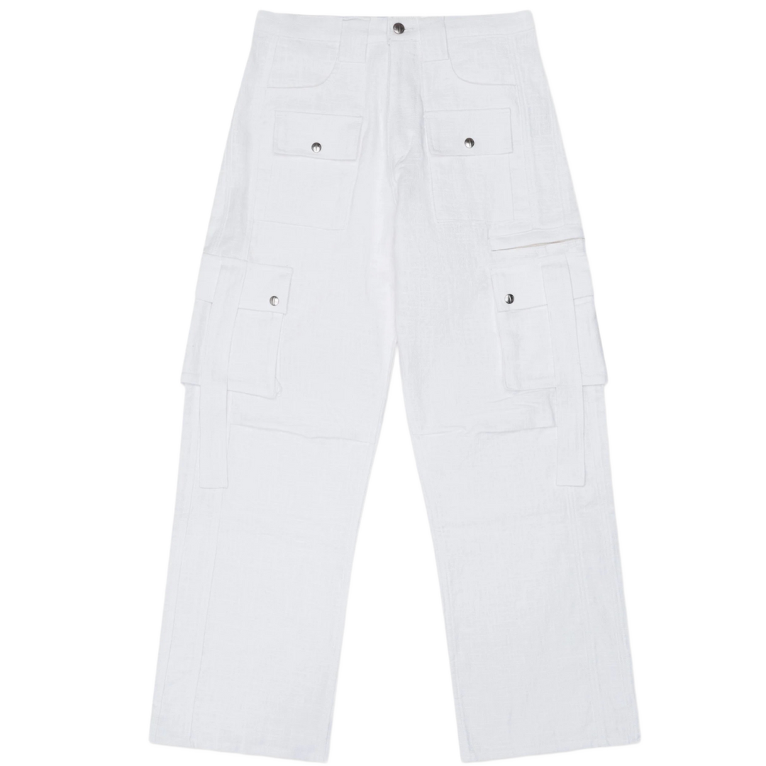 Rhude 'White' Linen Cargo Pants