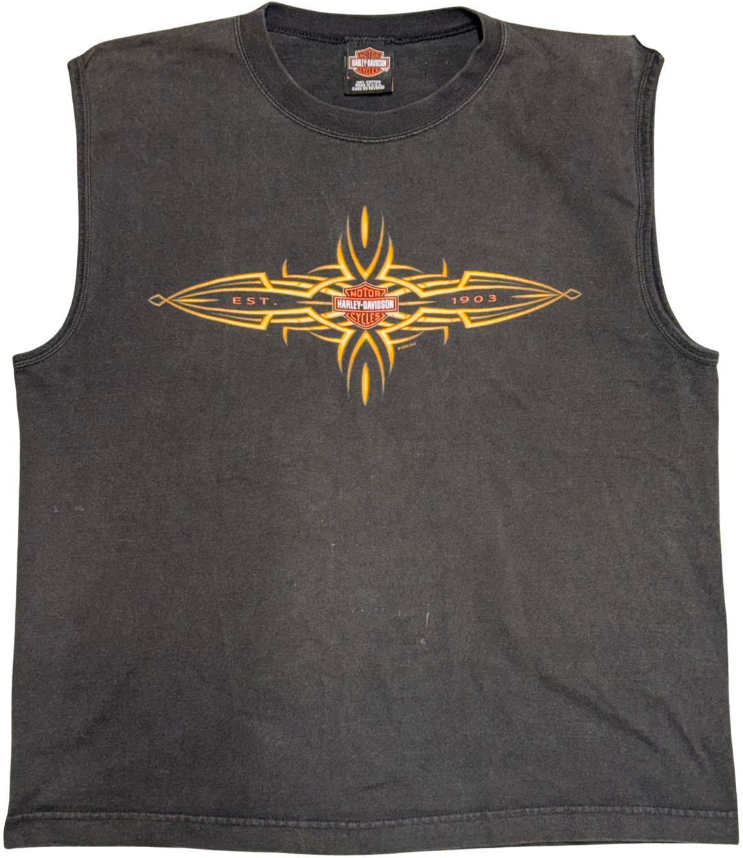 Harley Davidson 'Boswell' Black Vintage Cutoff Tee