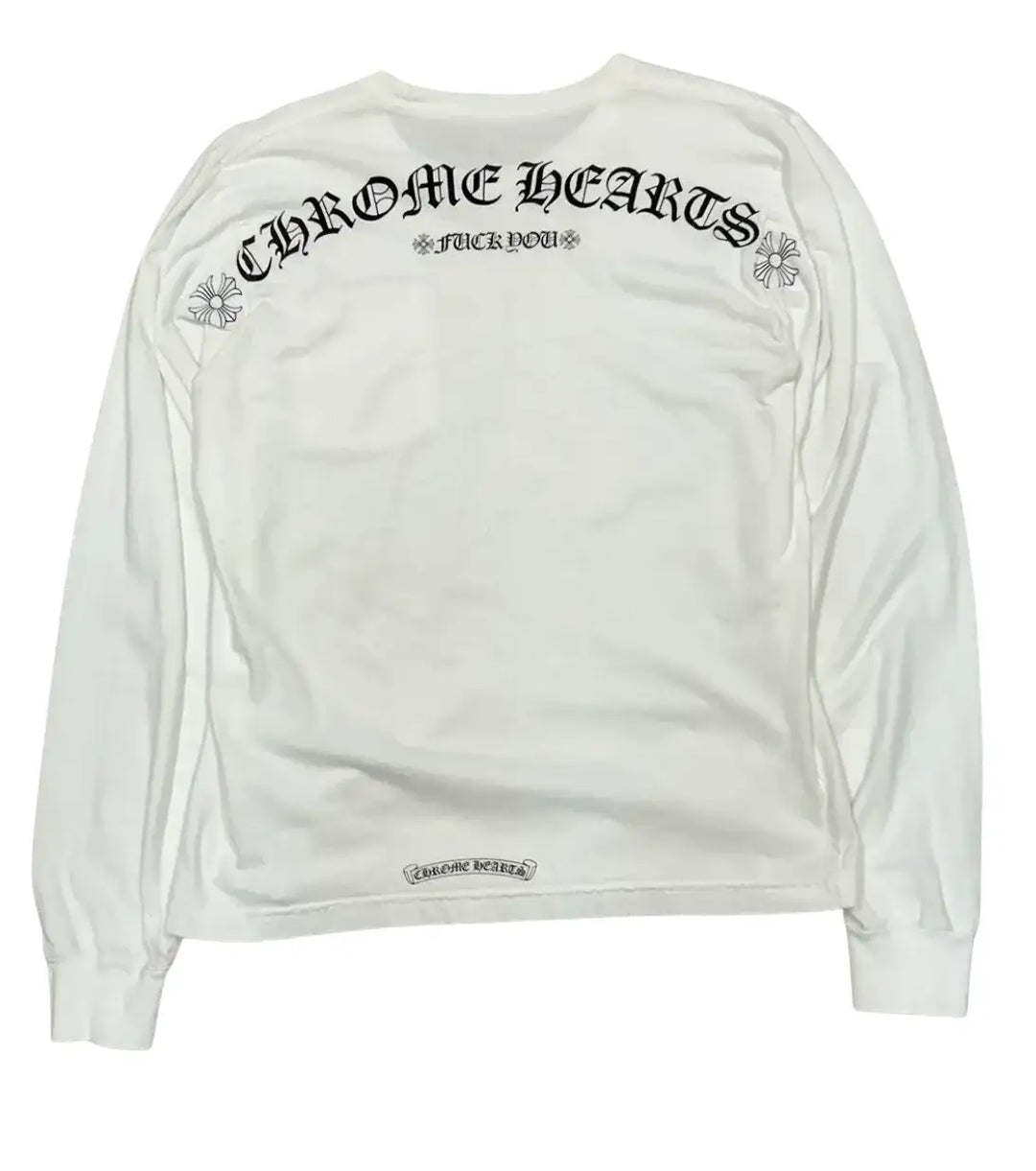 Chrome Hearts 'F*ck You' White Longlseeve