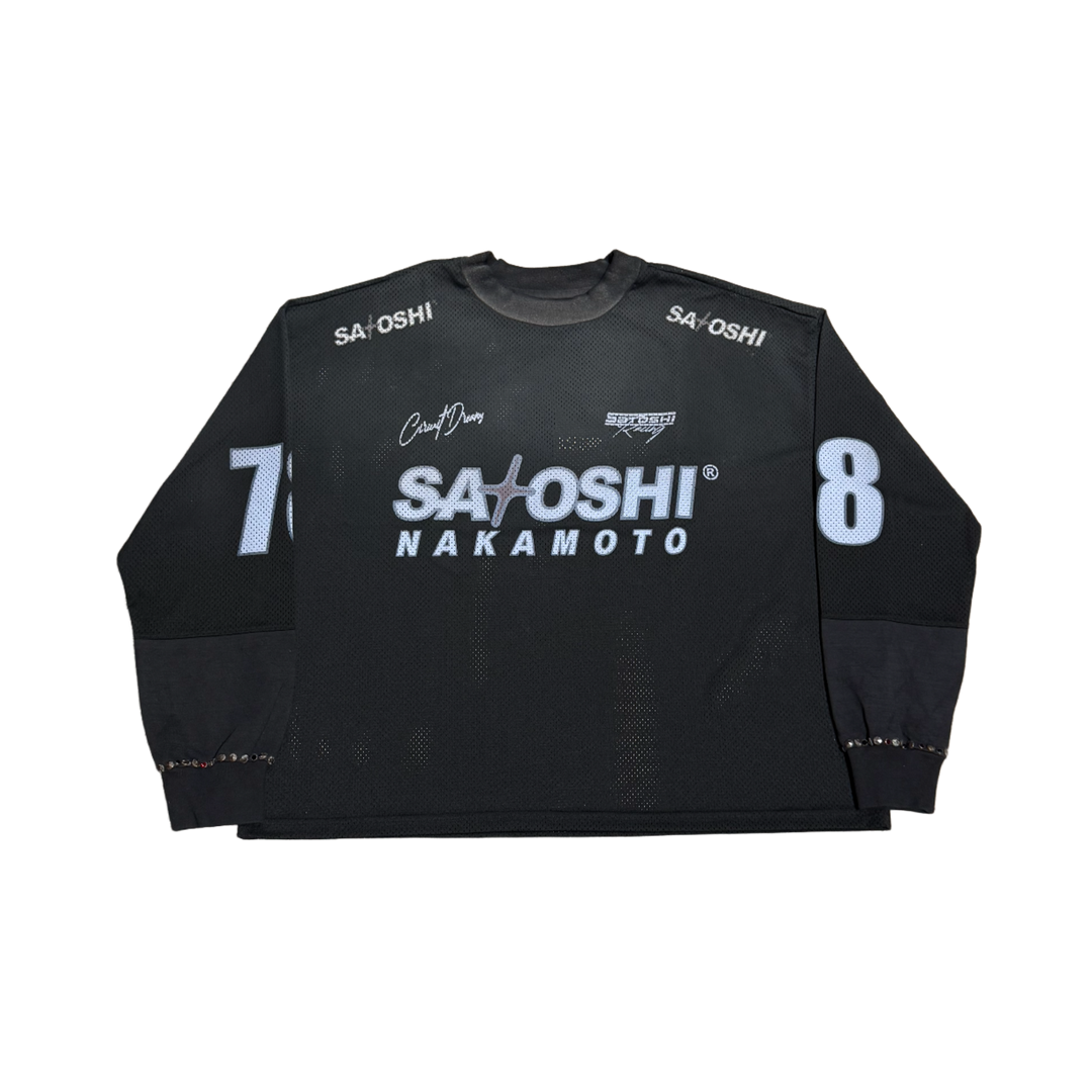 Satoshi Nakamoto 'Black' Mesh Moto Jersey
