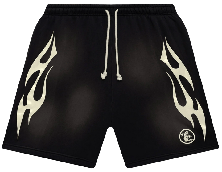 Hellstar Sports 'Flame' Black Shorts