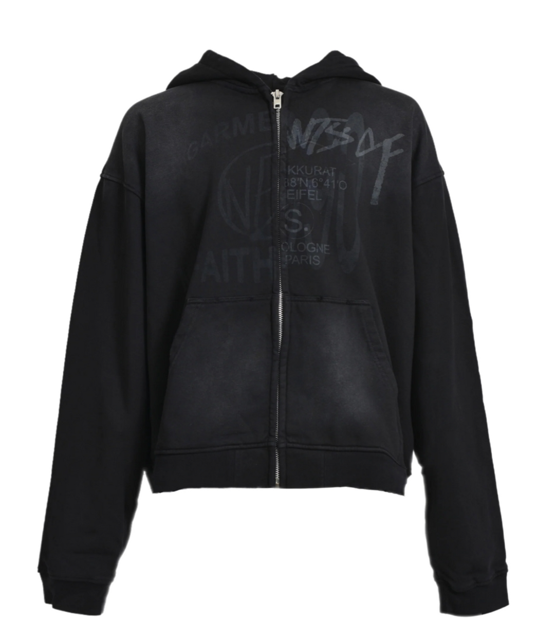 No Faith Studios 'Black' Zip Up Hoodie