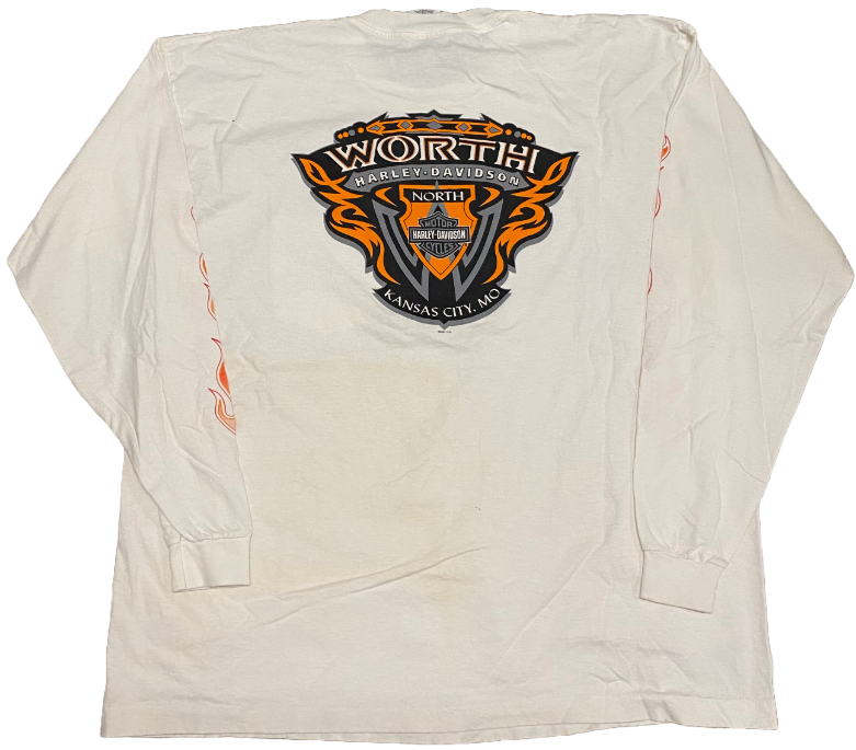Harley Davidson 'North, Kansas City, MO' White Longsleeve