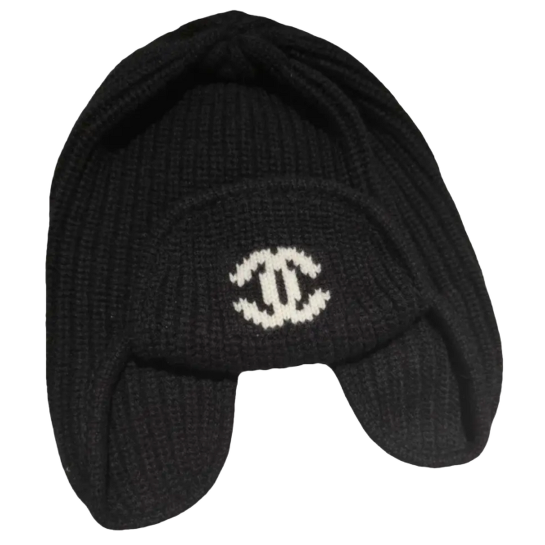 Chanel 'Cashmere CC' Ear Muffed Hat