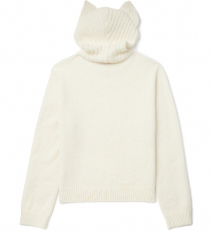 Charles Jefferey Loverboy 'Cream Ears Balaclava' Sweater