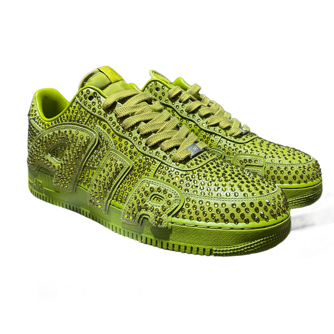 Moss Green Rhinestone Sneakers