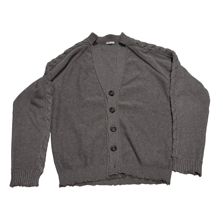Bottega Veneta 'Grey Merino Wool' V-Neck Cardigan
