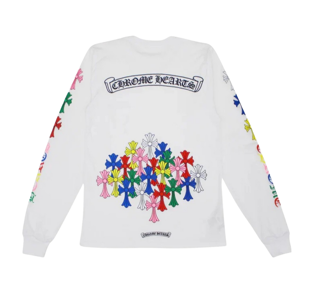 Chrome Hearts 'Multi Color Cross Cemetery' Long Sleeve T Chrome Hearts 'Multi Color Cross Cemetery' Long Sleeve T