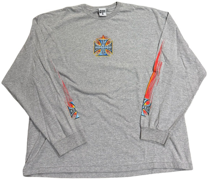 West Coast Choppers 'Long Beach' Grey Vintage Longsleeve