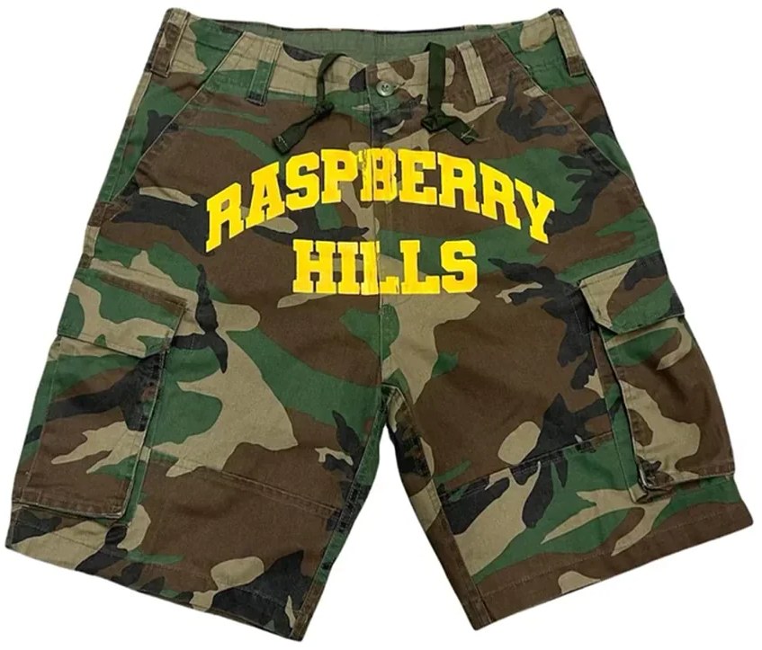 Gold+Vintage Gallery Raspberry Hills 'Camo Logo' Cargo Shorts