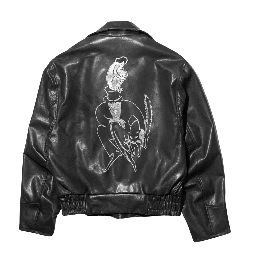 Enfants Riches Déprimés 'Arcane 17' Black Leather Jacket