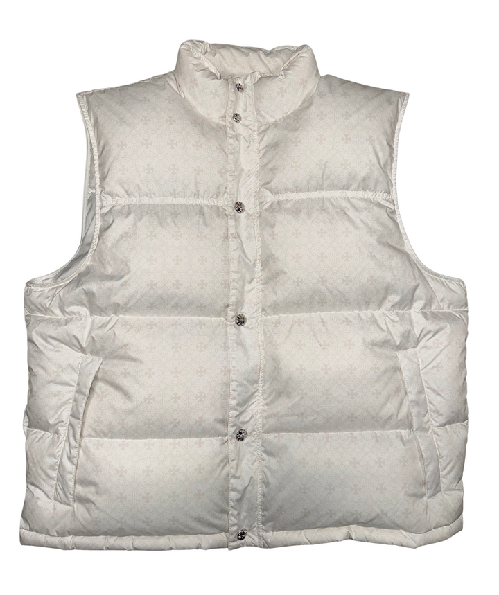 Chrome Hearts 'White' Monogram Puffer Vest