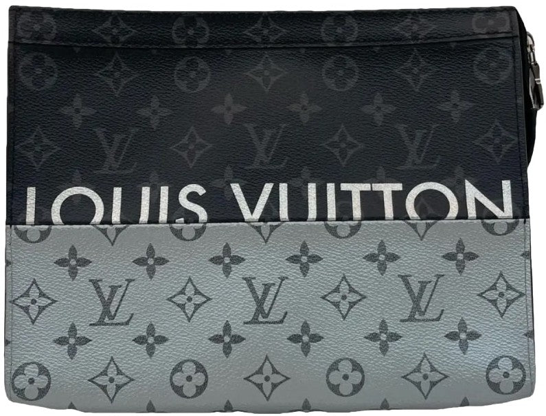 Louis Vuitton 'Black/White' Pochette Voyage Monogram Eclipse Split Outdoor MM
